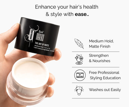 David Darko Matte Styling Clay – 2 Jars + Free Styling Course